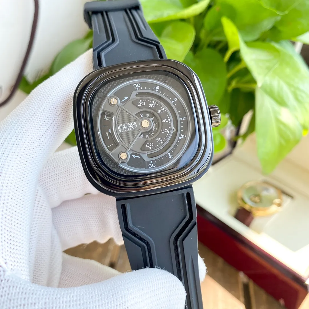 【High-end replica】💰4 types! Quartz watch 💰840; mechanical watch 💰1100! Brand: SEVEN FRIDAY🏅🏅 Type: Men's watch 🎉🎉 Case: Top version 316 stainless steel L Strap: Imported calfskin strap, Movement: Fully automatic imported mechanical movement/Imported quartz movement ⚙️ Mirror: Mineral scratch-resistant mirror glass Size: 47mm in diameter, 14mm thick 🍷Exquisite inheritance of real effects, quality assurance! ‼ ️The elegant style instantly enhances the charm of men and is a symbol of taste and noble life!